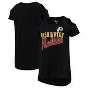 Add Washington Redskins G-III 4Her by Carl Banks Women's Make the Cut Scoop Neck Cold Shoulder T-Shirt – Black To Your NFL Collection