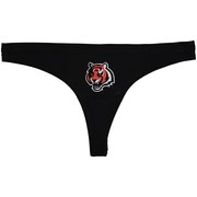 Add Cincinnati Bengals Concepts Sport Women's Solid Logo Thong - Black To Your NFL Collection