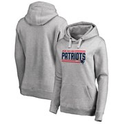 Add New England Patriots NFL Pro Line by Fanatics Branded Women's Iconic Collection On Side Stripe Plus Size Pullover Hoodie - Ash To Your NFL Collection