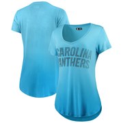 Add Carolina Panthers 5th & Ocean by New Era Women's Dip Dye V-Neck T-Shirt – Blue To Your NFL Collection