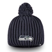 Add Seattle Seahawks NFL Pro Line by Fanatics Branded Women's Iconic Ace Knit Beanie – College Navy To Your NFL Collection