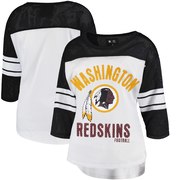 Add Washington Redskins G-III 4Her by Carl Banks Women's First Team Three-Quarter Sleeve Mesh T-Shirt - White/Black To Your NFL Collection