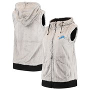 Add Detroit Lions Antigua Women's Rant Hooded Full-Zip Vest – Silver/Black To Your NFL Collection