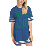 Add Seattle Seahawks Junk Food Women's Varsity Stripe Tri-Blend Dress – Heathered Royal To Your NFL Collection