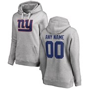 Add New York Giants NFL Pro Line Women's Personalized Name & Number Logo Pullover Hoodie - Ash To Your NFL Collection