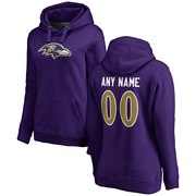 Add Baltimore Ravens NFL Pro Line by Fanatics Branded Women's Personalized Name & Number Logo Pullover Hoodie - Purple To Your NFL Collection