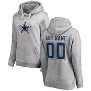 Add Dallas Cowboys NFL Pro Line by Fanatics Branded Women's Personalized Name & Number Logo Pullover Hoodie - Ash To Your NFL Collection