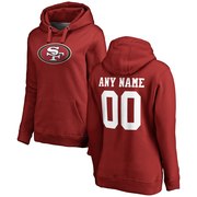 Add San Francisco 49ers NFL Pro Line Women's Any Name & Number Logo Personalized Pullover Hoodie - Red To Your NFL Collection