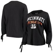 Add Cincinnati Bengals Touch by Alyssa Milano Women's On The Fly Long Sleeve T-Shirt - Black To Your NFL Collection