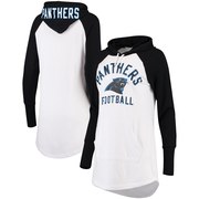 Add Carolina Panthers G-III 4Her by Carl Banks Women's All Division Raglan Sleeve Pullover Hoodie - White/Black To Your NFL Collection