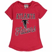 Add Atlanta Falcons Junk Food Girls Youth Script T-Shirt - Red To Your NFL Collection