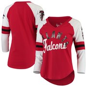 Add Atlanta Falcons Touch by Alyssa Milano Women's Reflex 3/4-Sleeve Raglan V-Neck T-Shirt - Red/White To Your NFL Collection