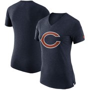 Add Chicago Bears Nike Women's Fan V-Neck T-Shirt - Heathered Navy To Your NFL Collection