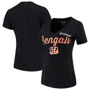 Add Cincinnati Bengals G-III 4Her by Carl Banks Women's Post Season V-Neck T-Shirt - Black To Your NFL Collection