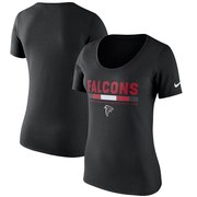 Add Atlanta Falcons Nike Women's Team Scoop T-Shirt - Black To Your NFL Collection