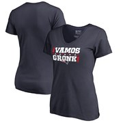 Add Rob Gronkowski New England Patriots NFL Pro Line by Fanatics Branded Women's Vamos V-Neck T-Shirt - Navy To Your NFL Collection