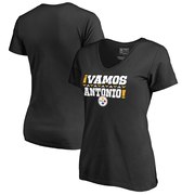 Add Antonio Brown Pittsburgh Steelers NFL Pro Line by Fanatics Branded Women's Vamos V-Neck T-Shirt - Black To Your NFL Collection