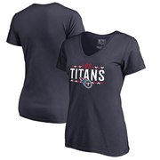 Add Tennessee Titans NFL Pro Line by Fanatics Branded Women's Arriba V-Neck T-Shirt - Navy To Your NFL Collection