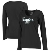 Add Philadelphia Eagles NFL Pro Line by Fanatics Branded Women's Freehand Long Sleeve Plus Size T-Shirt - Black To Your NFL Collection