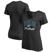 Add Philadelphia Eagles NFL Pro Line by Fanatics Branded Women's Victory Script V-Neck T-Shirt -Black To Your NFL Collection