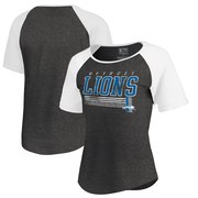 Add Detroit Lions NFL Pro Line by Fanatics Branded Women's Throwback Collection Fast Pass Tri-Blend T-Shirt - Black To Your NFL Collection