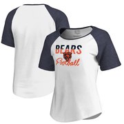 Add Chicago Bears NFL Pro Line by Fanatics Branded Women's Free Line Raglan Tri-Blend T-Shirt - White To Your NFL Collection