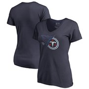 Add Tennessee Titans NFL Pro Line by Fanatics Branded Women's X-Ray Slim Fit V-Neck T-Shirt - Navy To Your NFL Collection