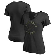 Add Detroit Lions NFL Pro Line by Fanatics Branded Women's Camo Collection Liberty V-Neck T-Shirt – Black To Your NFL Collection