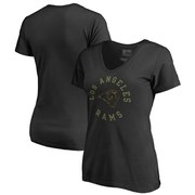 Add Los Angeles Rams NFL Pro Line by Fanatics Branded Women's Camo Collection Liberty V-Neck T-Shirt – Black To Your NFL Collection