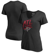 Add Atlanta Falcons NFL Pro Line by Fanatics Branded Women's Rise Up V-Neck T-Shirt – Black To Your NFL Collection