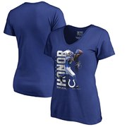 Add Reggie Wayne Indianapolis Colts NFL Pro Line by Fanatics Branded Women's Ring of Honor V-Neck T-Shirt – Royal To Your NFL Collection