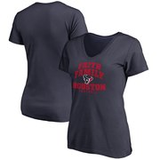 Add Houston Texans NFL Pro Line Women's Faith Family T-Shirt - Navy To Your NFL Collection