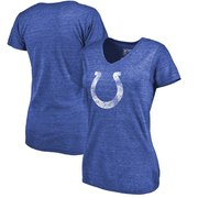 Add Indianapolis Colts NFL Pro Line by Fanatics Branded Women's Distressed Team Logo Tri-Blend T-Shirt - Royal To Your NFL Collection