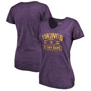 Add Minnesota Vikings NFL Pro Line by Fanatics Branded Women's Personalized Flanker Tri-Blend T-Shirt - Purple To Your NFL Collection