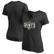 Add New Orleans Saints NFL Pro Line by Fanatics Branded Women's Arriba V-Neck T-Shirt - Black To Your NFL Collection