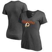 Add Washington Redskins NFL Pro Line by Fanatics Branded Women's Freehand V-Neck T-Shirt - Dark Heathered Gray To Your NFL Collection