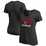 Add Atlanta Falcons NFL Pro Line by Fanatics Branded Women's Victory Script V-Neck T-Shirt -Black To Your NFL Collection