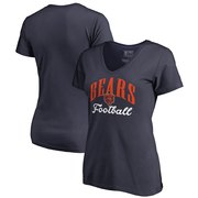 Add Chicago Bears NFL Pro Line by Fanatics Branded Women's Victory Script V-Neck T-Shirt -Navy To Your NFL Collection