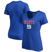 Add New York Giants NFL Pro Line by Fanatics Branded Women's Vintage Team Lockup V-Neck T-Shirt - Royal To Your NFL Collection