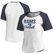 Add Los Angeles Rams NFL Pro Line by Fanatics Branded Women's Free Line Raglan Tri-Blend T-Shirt - White To Your NFL Collection