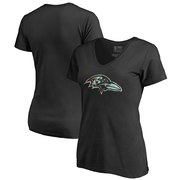 Add Baltimore Ravens NFL Pro Line by Fanatics Branded Women's Lovely V-Neck T-Shirt - Black To Your NFL Collection