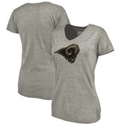 Add Los Angeles Rams NFL Pro Line by Fanatics Branded Women's Prestige Tri-Blend V-Neck T-Shirt - Heathered Gray To Your NFL Collection