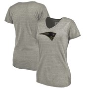 Add New England Patriots NFL Pro Line by Fanatics Branded Women's Prestige Tri-Blend V-Neck T-Shirt - Heathered Gray To Your NFL Collection