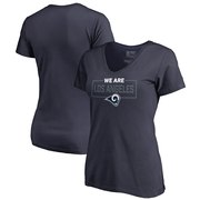 Add Los Angeles Rams NFL Pro Line by Fanatics Branded Women's We Are Icon V-Neck T-Shirt – Navy To Your NFL Collection