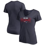 Add New England Patriots NFL Pro Line by Fanatics Branded Women's We Are Icon V-Neck T-Shirt – Navy To Your NFL Collection