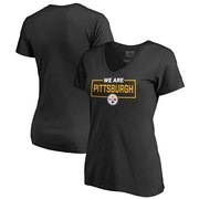 Add Pittsburgh Steelers NFL Pro Line by Fanatics Branded Women's We Are Icon V-Neck T-Shirt – Black To Your NFL Collection