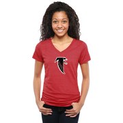 Add Atlanta Falcons NFL Pro Line Women's Throwback Logo Tri-Blend V-Neck T-Shirt - Red To Your NFL Collection