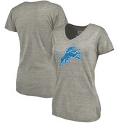 Add Detroit Lions NFL Pro Line Women's Distressed Team Tri-Blend T-Shirt - Ash To Your NFL Collection