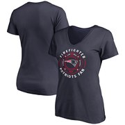 Add New England Patriots NFL Pro Line Women's Firefighter V-Neck T-Shirt - Navy To Your NFL Collection