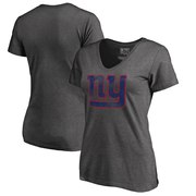 Add New York Giants NFL Pro Line by Fanatics Branded Women's Plus Sizes Distressed Team Logo Tri-Blend T-Shirt - Charcoal To Your NFL Collection